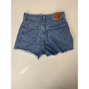 Levi's High Waisted Mom Shorts Grunge Festival Distressed Women's Size 28
